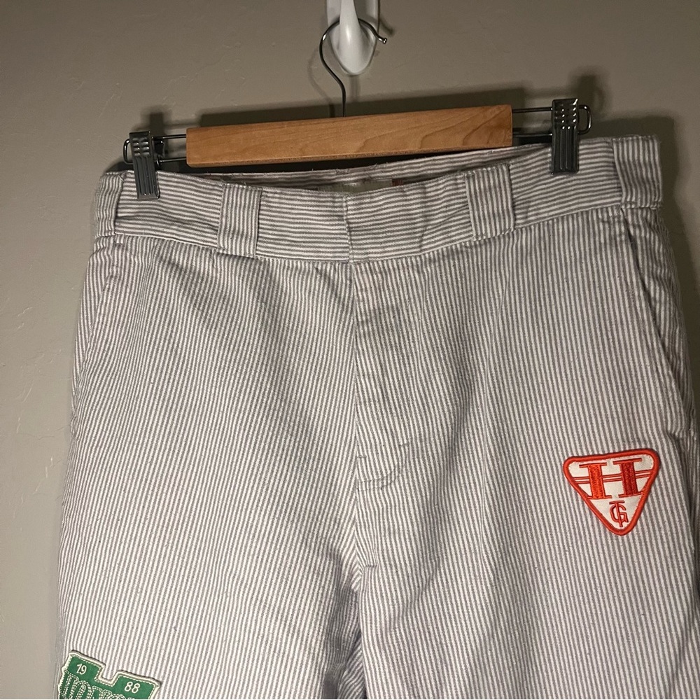 Honor the Gift Mechanic Uniform Striped Sports Patchwork Streetwear Pants - Picture 14 of 15